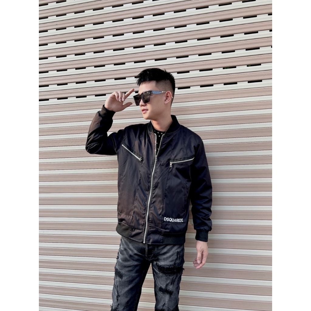 Áo Khoác Gió Thu Đông Nam Nữ Đẹp, Áo Khoác Bomber DSQ Chất Vải Gió Cao Cấp Phong Cách Thời Trang