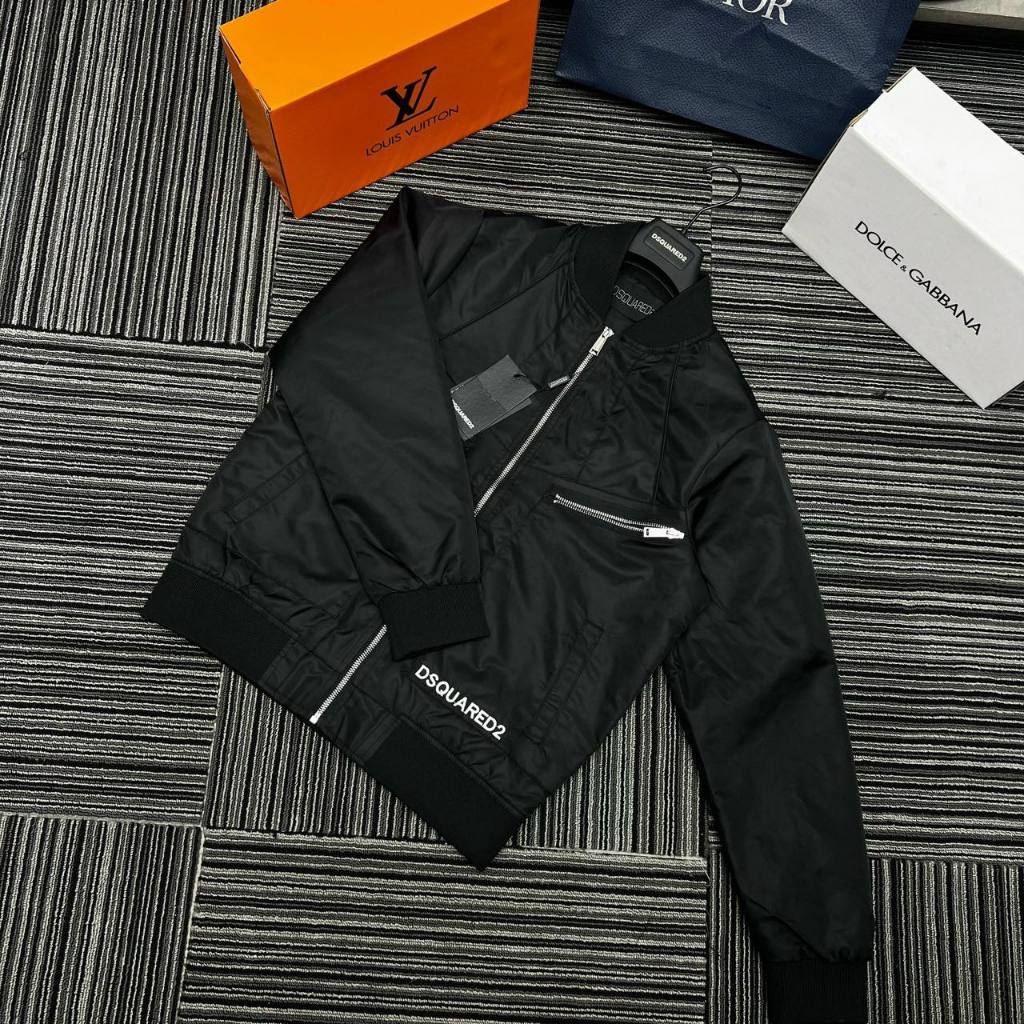 Áo Khoác Gió Thu Đông Nam Nữ Đẹp, Áo Khoác Bomber DSQ Chất Vải Gió Cao Cấp Phong Cách Thời Trang