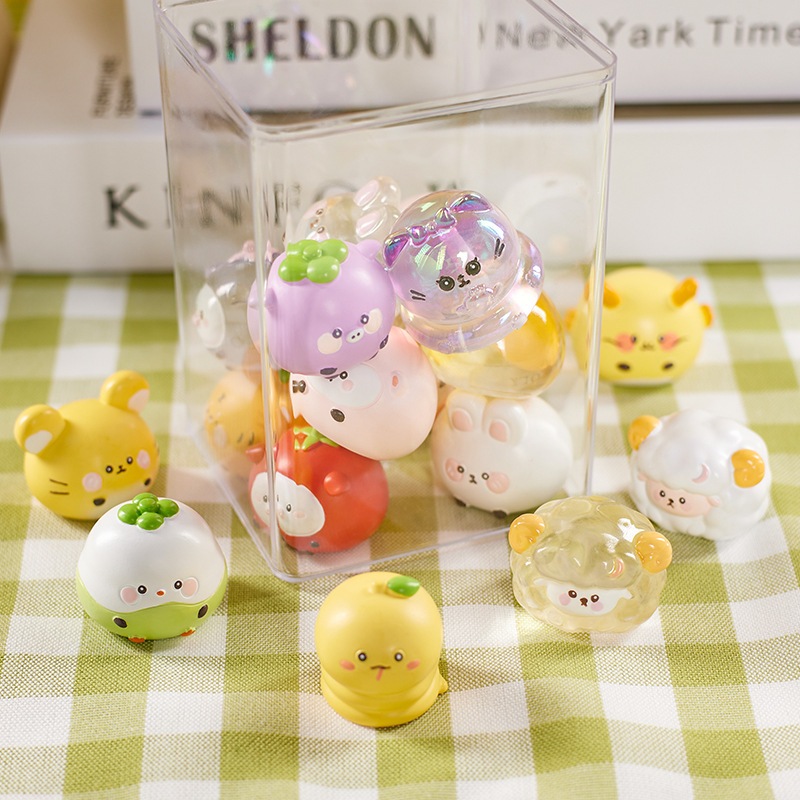 Đồ chơi Blind Box hộp mù, túi mù mô hình ngẫu nhiên 12 con giáp phiên bản trái cây mini thơm ngon TRÁI CÂY 12 CON GIÁP