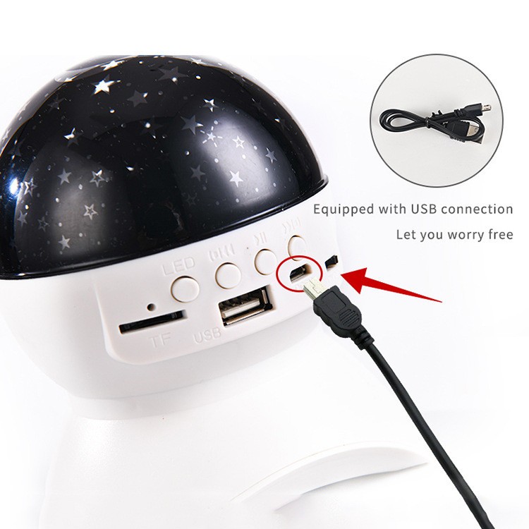 Loa bluetooth đèn led XY890 kiêm đèn chiếu trăng sao nhiều màu sắc âm thanh cộng sạc USB hàng chính hãng
