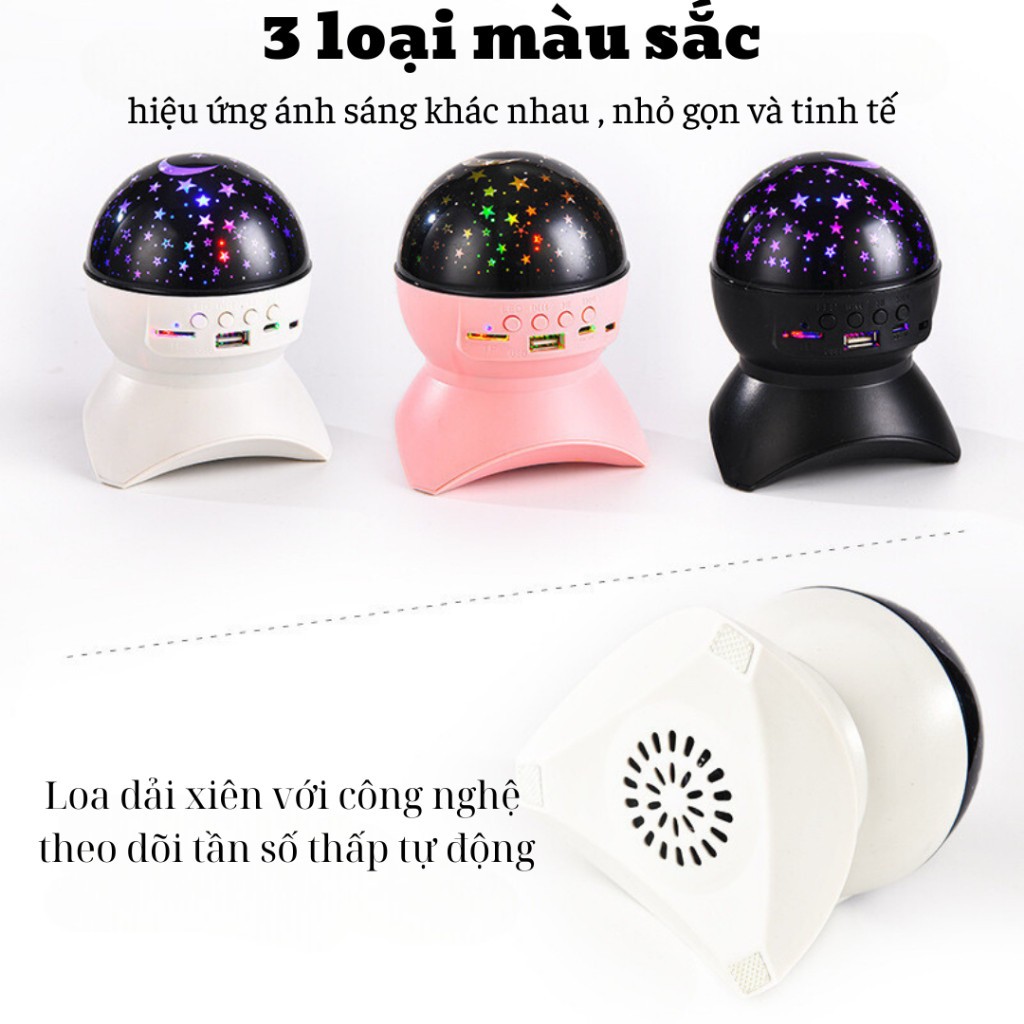 Loa bluetooth đèn led XY890 kiêm đèn chiếu trăng sao nhiều màu sắc âm thanh cộng sạc USB hàng chính hãng