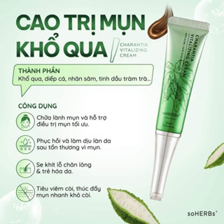 (Chính hãng soHERBs,Date 2028) Cao mụn khổ qua soHERBs Cho Da Dầu Mụn,Nhạy Cảm giảm Mụn Mờ Thâm, Cấp Ẩm, SE KHÍT LCL