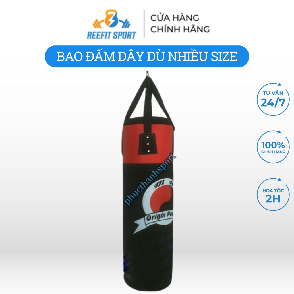 Bao đấm boxing dây dù 6 tấc 8 tấc 1m 1.2m có ruột