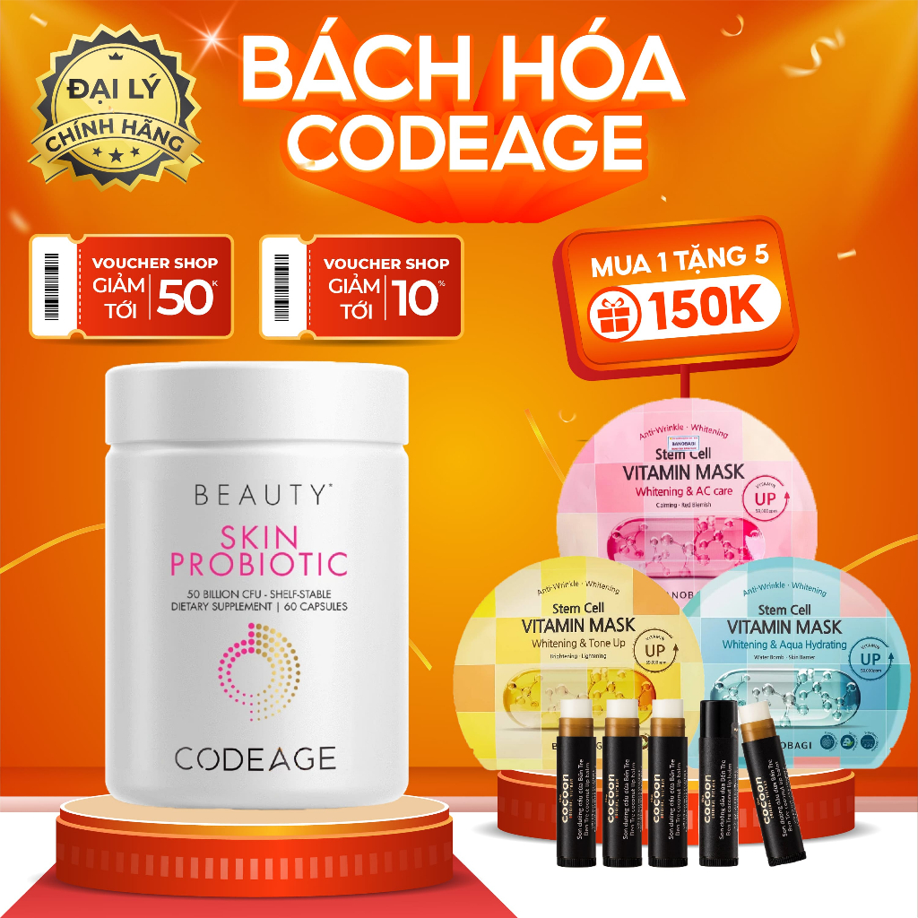 Viên uống bổ sung lợi khuẩn cho da CODEAGE Skin Probiotic 60 viên
