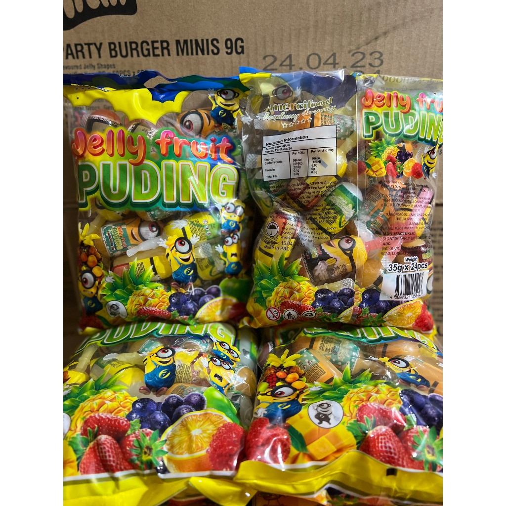 Thạch Trái Cây minion Fruit Pudding túi 24 cái Đài Loan