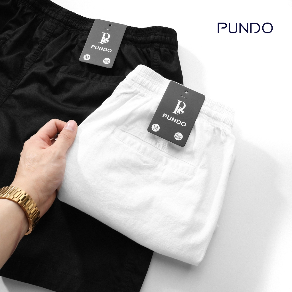 Quần short nam vải linen cao cấp mẫu trơn dễ phối PUNDO QSPD46