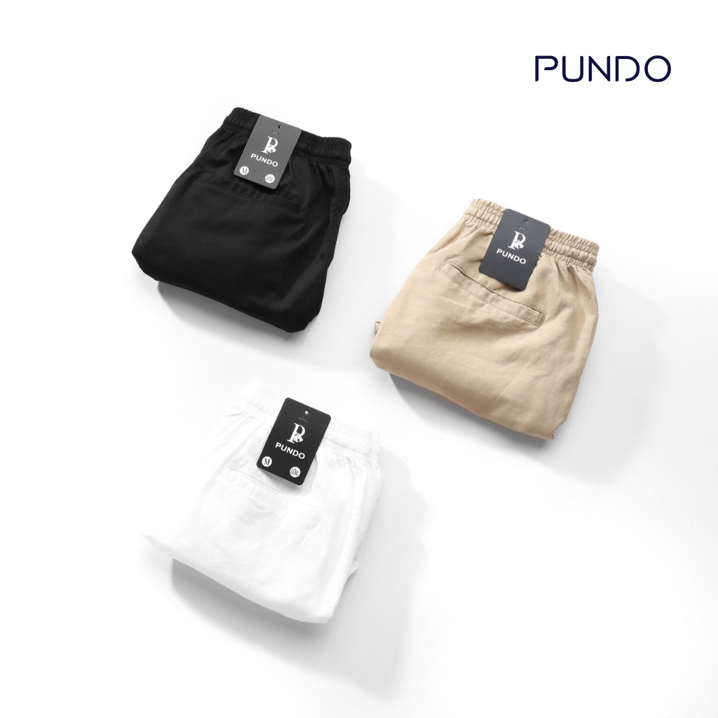 Quần short nam vải linen cao cấp mẫu trơn dễ phối PUNDO QSPD46