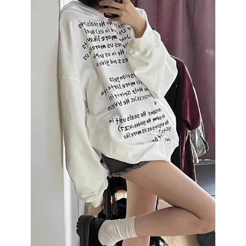 Áo Hoodie chữ nam nữ chất nỉ dày dặn trần bông siêu đẹp M18