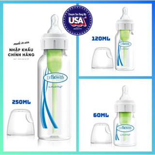 [Made in USA] - Bình sữa Dr Brown's Options Plus Cổ Hẹp 60ml 120ml 250ml -  Mua tại Mỹ có Bill