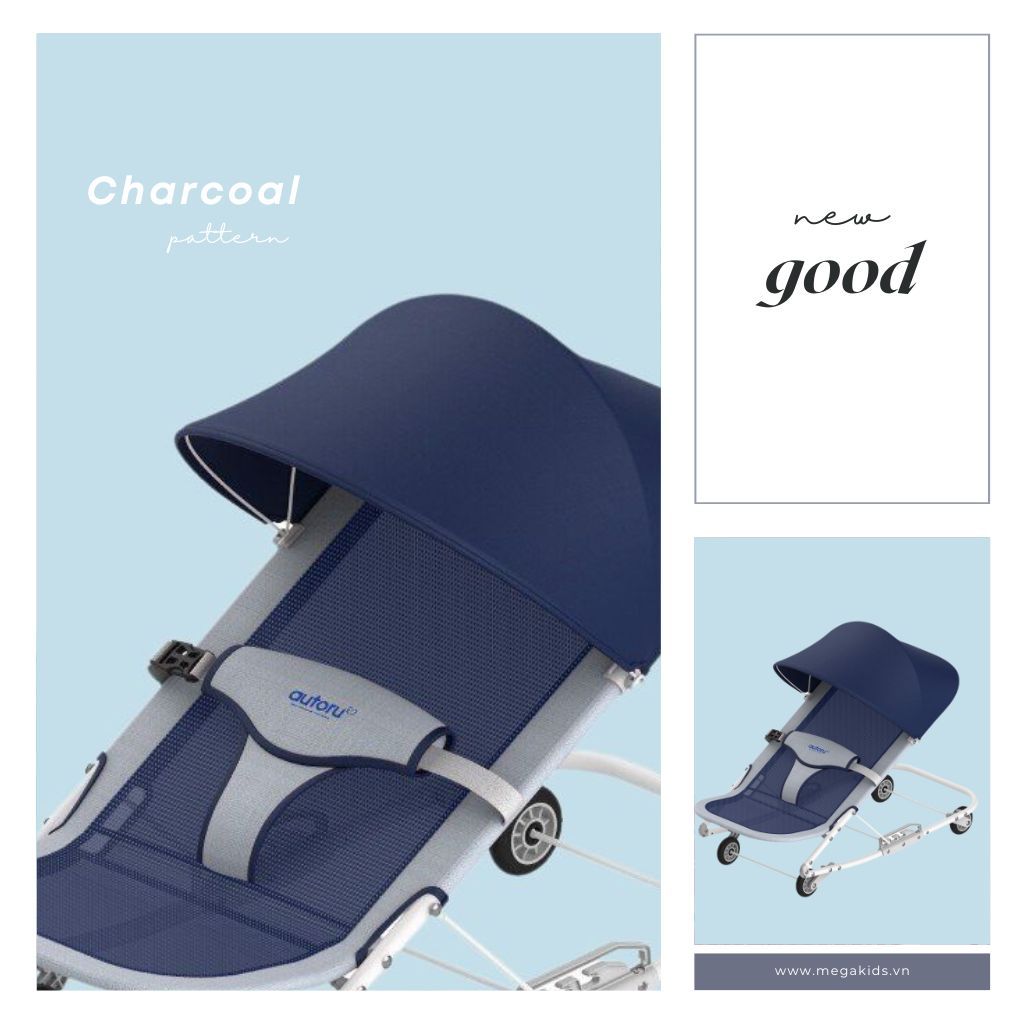 Ghế rung nhún bập bênh 3 nấc điều chỉnh AUTORU F1 cho bé