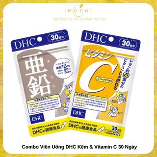 Combo viên uống dhc ngừa mụn - mờ thâm kẽm & vitamin c 30 ngày