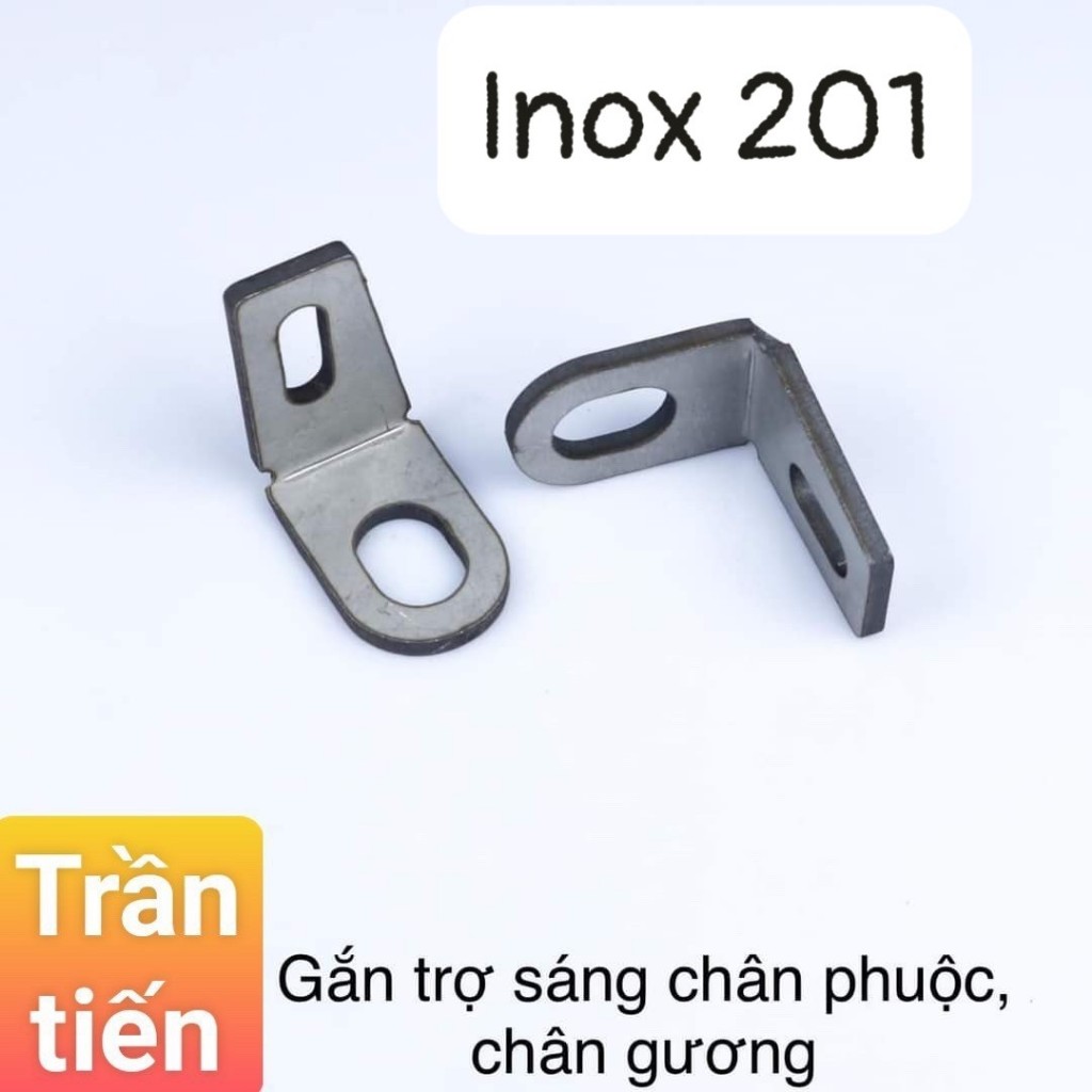Pát Gắn Trợ Sáng Chữ L Dày 3Ly gắn xe máy inox304