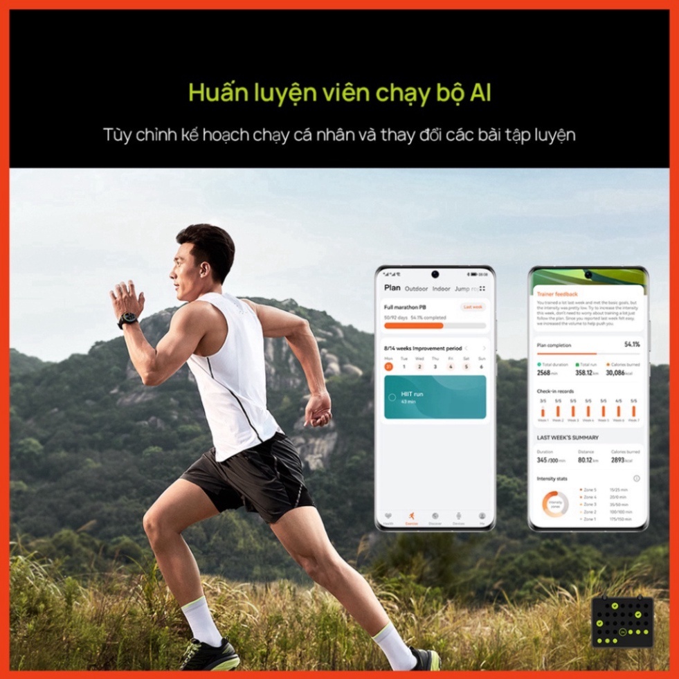 Đồng Hồ Thông Minh HUAWEI WATCH GT Runner 46mm ⚡ CHÍNH HÃNG ⚡ Chạy Bộ Khoa Học