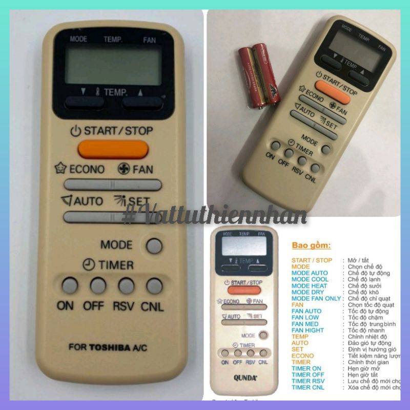 REMOST MÁY LẠNH TOSIBA WC-E1NE