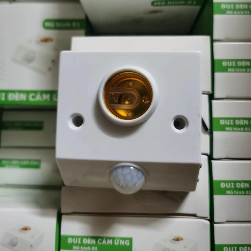 Đui đèn cảm biến hồng ngoại,đui xoáy E27 Đui