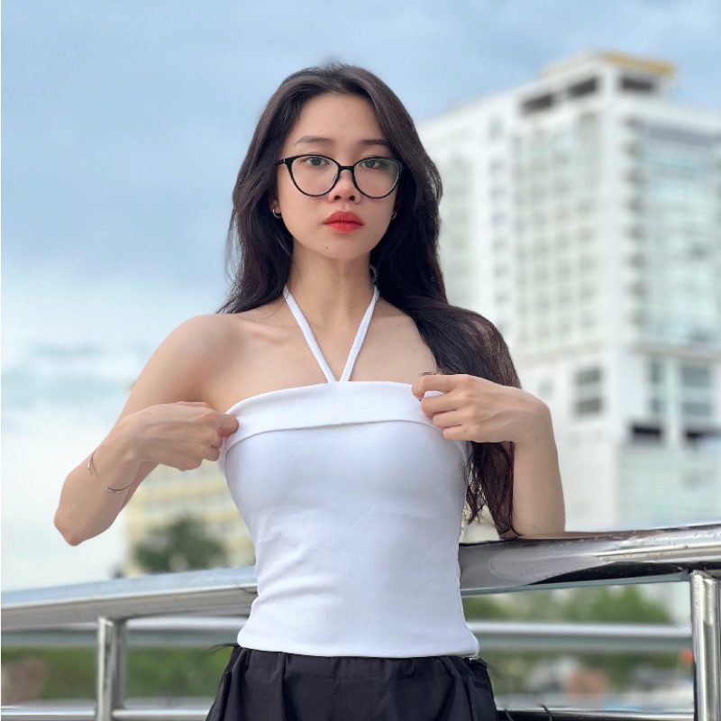 Áo ống kiểu phối đính dây sexy ôm sát gợi cảm cho nữ