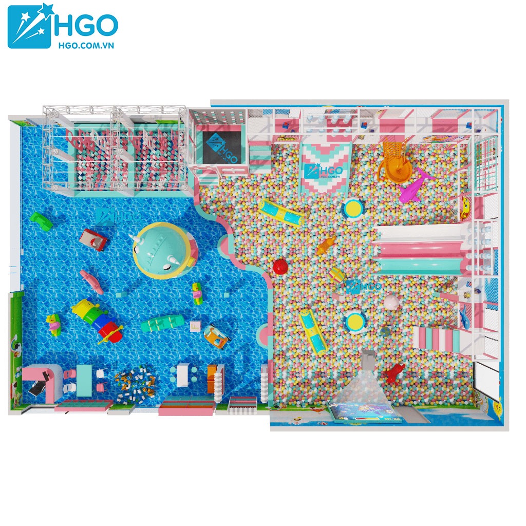 Mẫu thiết kế khu vui chơi liên hoàn trẻ em tại Huế