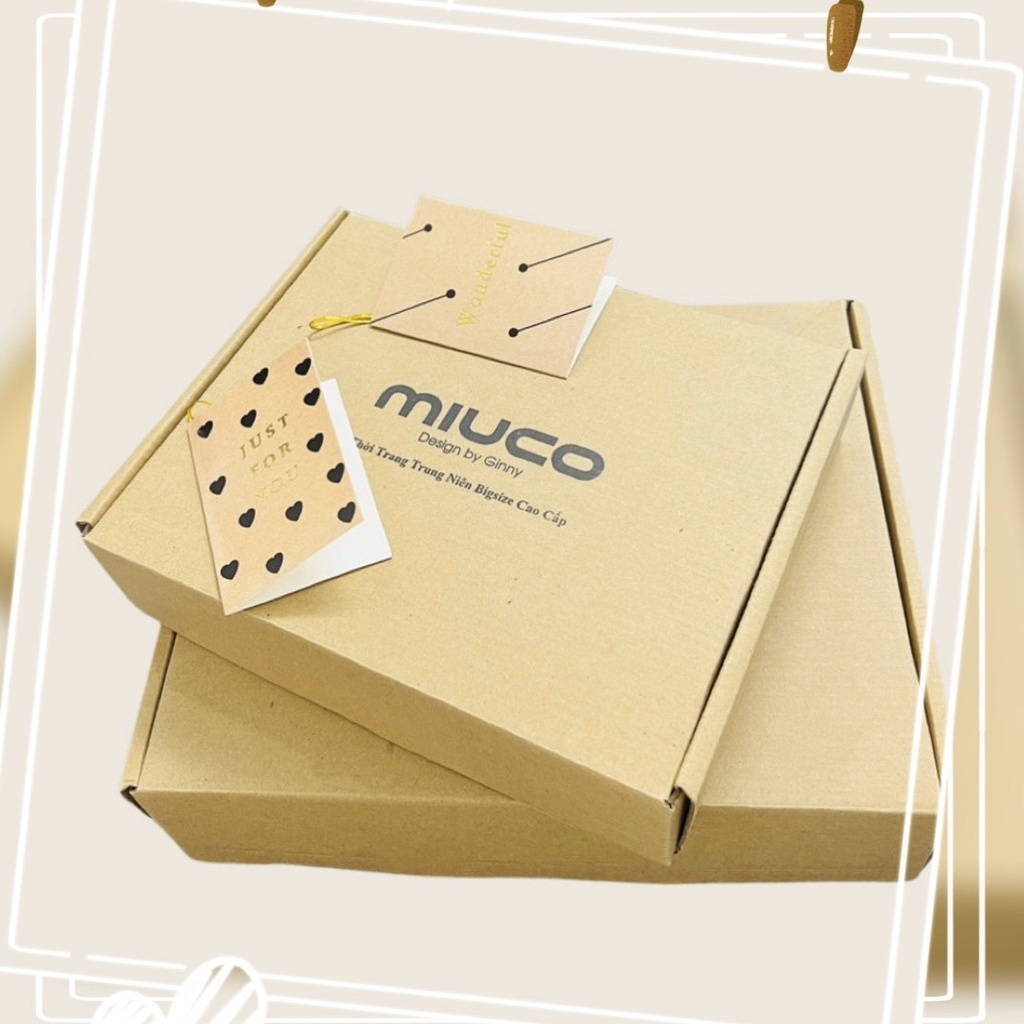 Hộp giấy gói đầm tặng mẹ Miuco