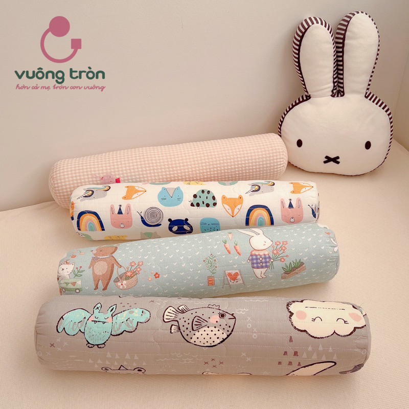 Gối ôm dài 50cm cho bé cao cấp Vuông Tròn