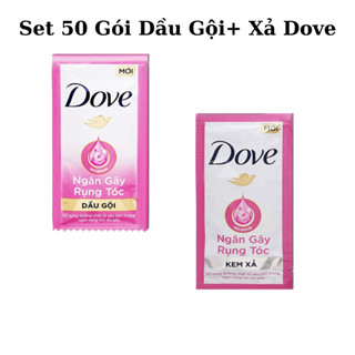 Set 30 gói Dầu Gội+ 30 Gói dầu xả Dove ngăn gãy rụng tóc 6g- Gói rời không theo dây