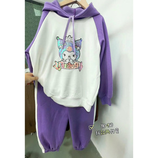Bộ nỉ dài tay bé gái thu đông sequin 3-7y