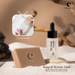 Bộ đôi xà phòng loại bỏ thâm, mụn, Vnl cơ thể THE CRUMB