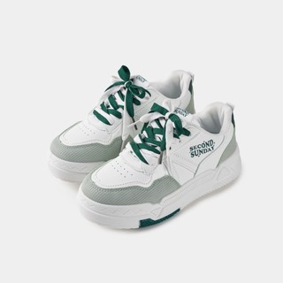Giày thể thao sneaker nữ second sunday double lace đế tăng chiều cao 4cm sk06