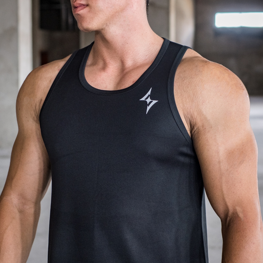 Áo ba lỗ chuẩn form tập gym nam LOGO Rolling Tank