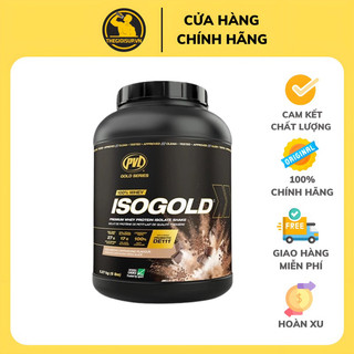 Sữa tăng cơ Protein PVL ISO Gold 5lbs Premium Isolate 100% Whey Protein Powder with Probiotic