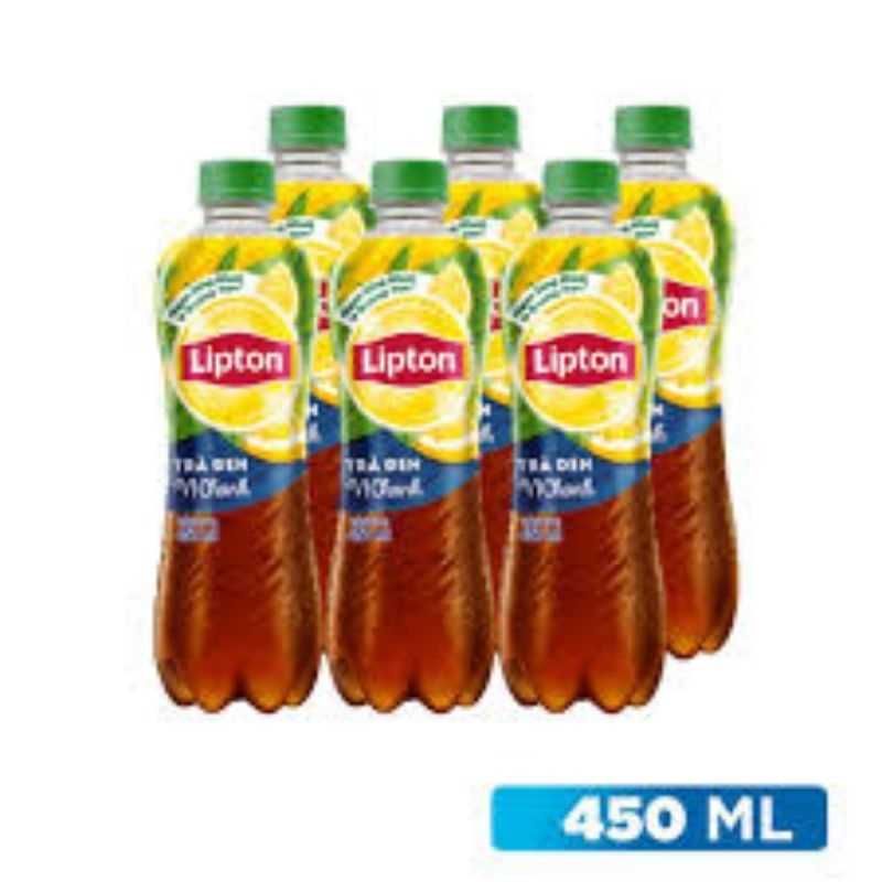 6 chai trà đen vị chanh Lipton
