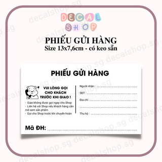 Phiếu gửi hàng - size 13x7,6cm - có keo sẵn