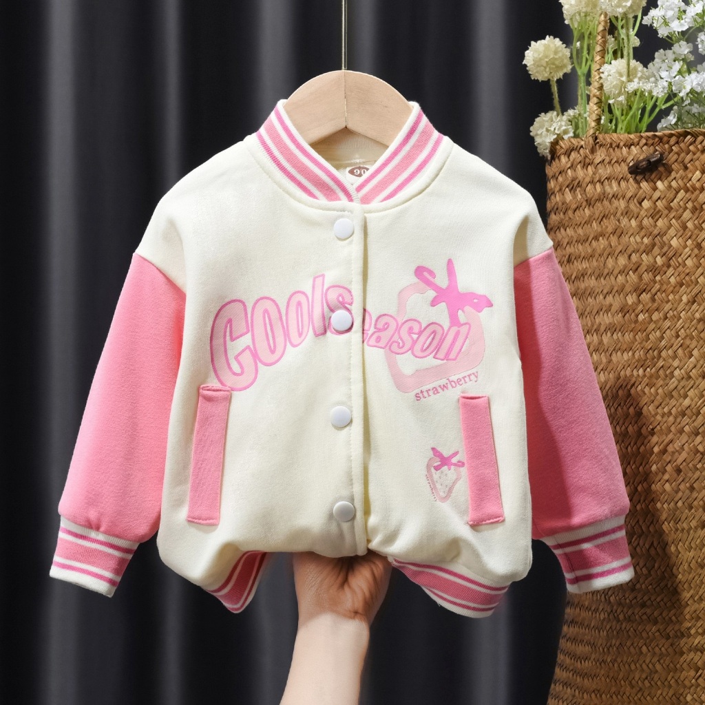 Áo khoác bé gái , Áo bomber cài cúc cho bé từ 6 - 65kg - Áo COOLSEASON