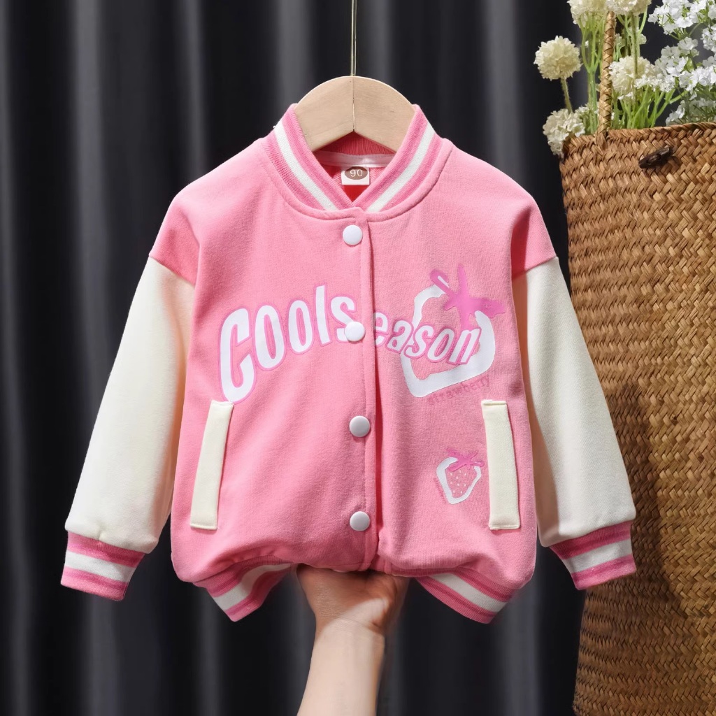 Áo khoác bé gái , Áo bomber cài cúc cho bé từ 6 - 65kg - Áo COOLSEASON