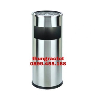 Thùng rác gạt tàn , thùng rác gạt tàn thuốc , thùng rác inox tròn có gạt tàn