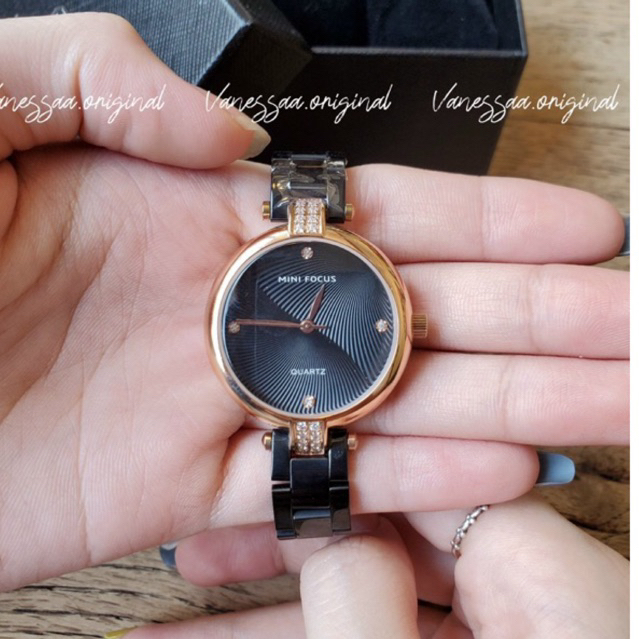 Đồng hồ nữ thạch anh chính hãng Mini Focus dây kim loại đi kèm với box + phụ kiện chính hãng