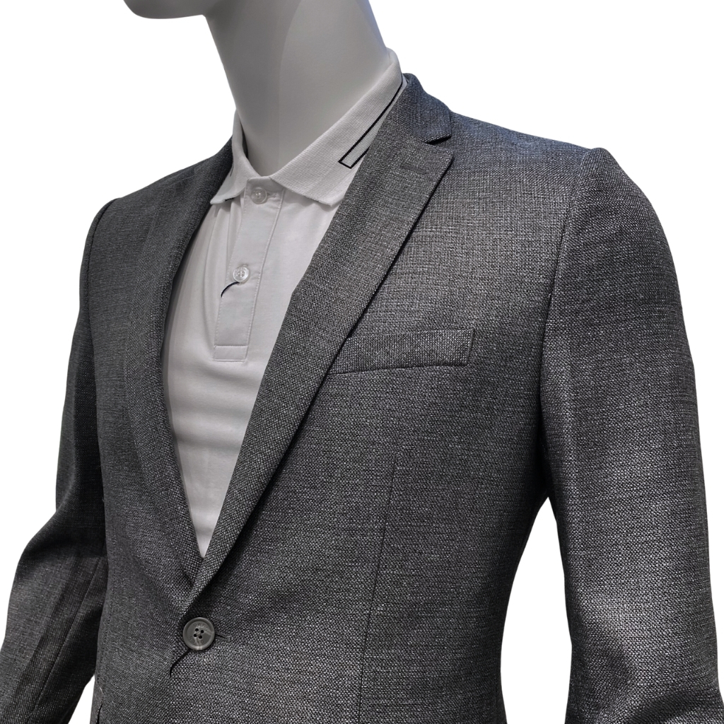 Áo khoác blazer nam demi Owen BL231720 màu xám vest rời vải polyester cao cấp dáng slim fit trẻ trung lịch lãm