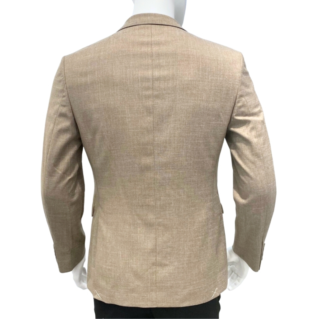 Áo khoác blazer nam demi Owen BL231696 màu be vest rời vải polyester cao cấp dáng slim fit trẻ trung lịch lãm