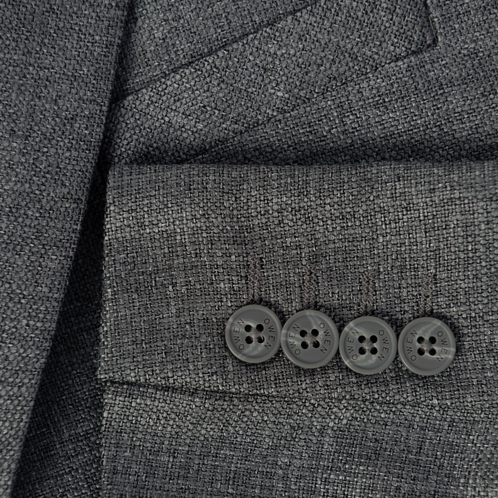 Áo khoác blazer nam demi Owen BL231720 màu xám vest rời vải polyester cao cấp dáng slim fit trẻ trung lịch lãm