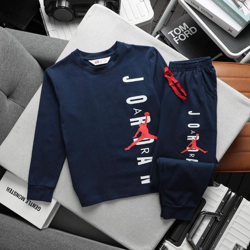 Bộ cotton tay dài size đại bé trai 23-60kg. quần áo thu đông cho bé trai 6 tuổi