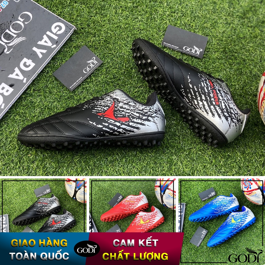 Giày đá bóng đẹp, Giày đá bóng nam sân chân bè có size 44, Giày đá bóng rẻ đẹp màu đen - Godi