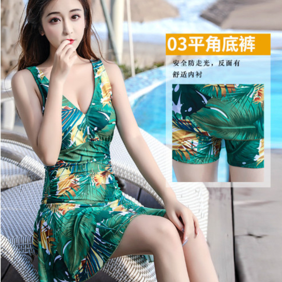 Đồ bơi liền tránh lộ bụng, tôn dáng, Váy chữ A