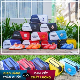 Túi đựng giày thể thao 2 ngăn các câu lạc bộ bóng dá REAL MADRID, BARCA, MANCHESTER UNITED, MANCHESTER CITY, túi 2 ngăn