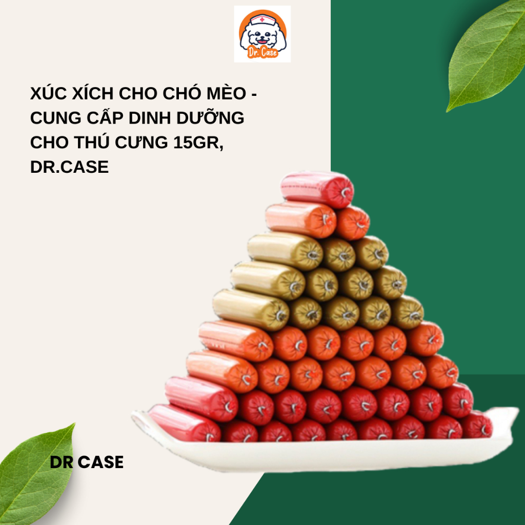 Xúc xích cho chó mèo - cung cấp dinh dưỡng cho thú cưng 15gr, Dr.Case