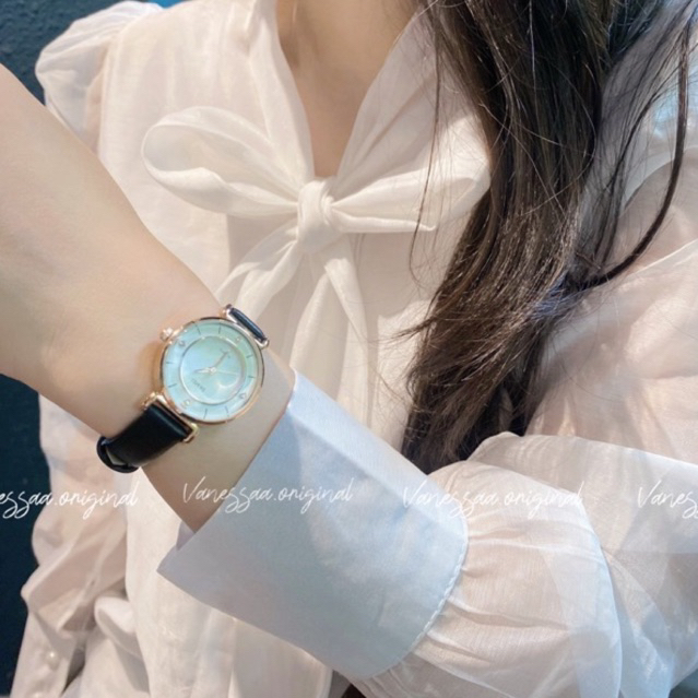 Đồng Hồ nữ công sở thời trang mặt tròn nhỏ skmei dây da thời trang đi kèm bảo hành chính hãng