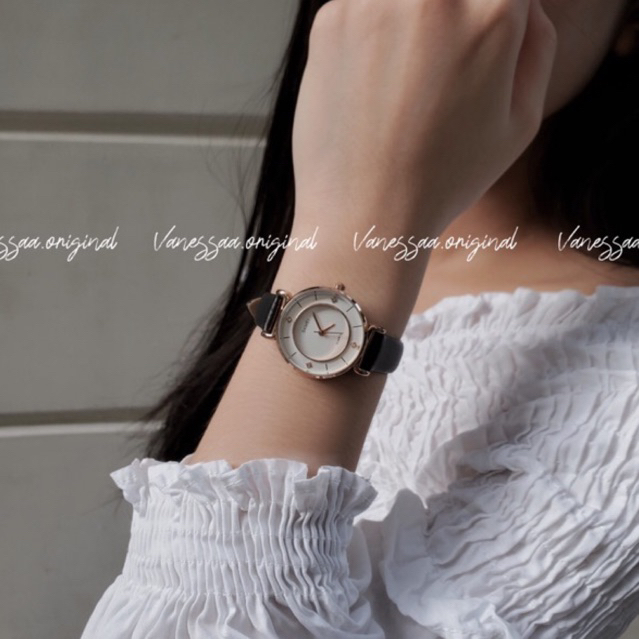 Đồng Hồ nữ công sở thời trang mặt tròn nhỏ skmei dây da thời trang đi kèm bảo hành chính hãng