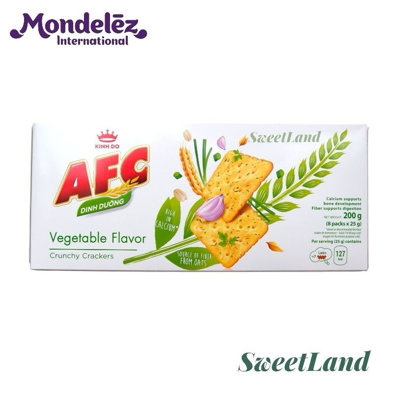 Bánh AFC Dinh Dưỡng Vị Rau/Lúa Mì/Cốm Non Hộp 109g-172g