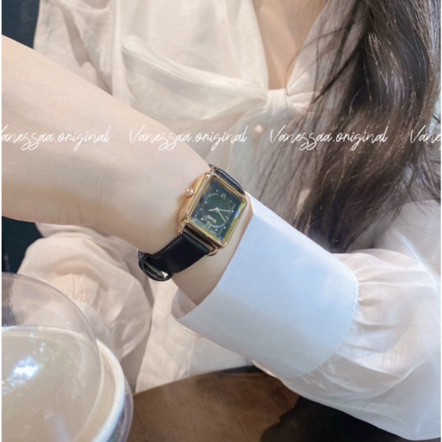 Đồng Hồ nữ công sở thời trang mặt vuông chính hãng skmei dây da thời trang