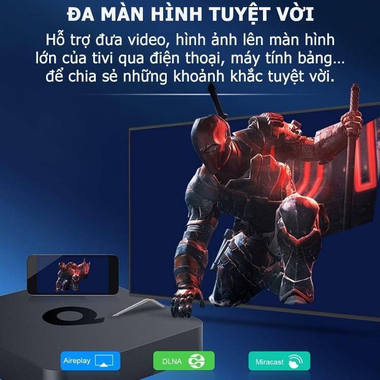 Android box Q mới có điều khiển giọng nói tiếng việt hỗ trợ bluetooth Wifi băng tần kép cài sẵn chương trình tivi và xem