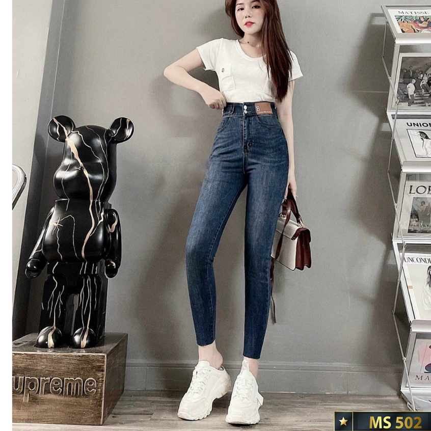 $ 8 mẫu Quần jean nữ 2022 lưng cao co giãn cao cấp bao đẹp y hình chất lượng làm từ chất liệu jean 2 da đẹp nhất năm.