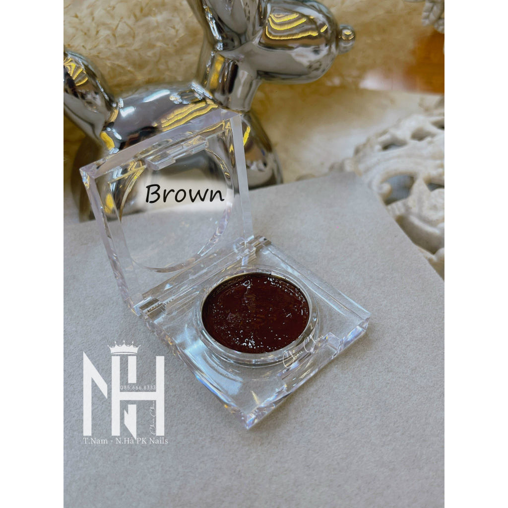 Màu nước vẽ vân đá nail hũ vuông dẹt , màu nước nén vẽ loang